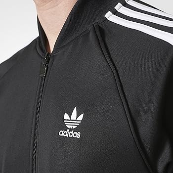 adidas Originals Men's Superstar Track Top, Black, S/P